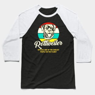 Funny Rottweiler Dog Vintage Retro Baseball T-Shirt